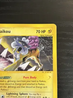 2003 Pokemon TCG Raikou 28/144 Rare Skyridge E-Series LP/MP - Image 3