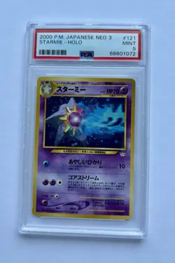 PSA 9 MINT Starmie Neo 3 Revelation #121 Holo Japanese Pokemon NEVER PLAYED! - Image 1