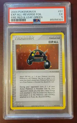 PSA 5 EX 2004 Pokemon EX Fire Red & Leaf Green - EXP. ALL - Reverse Holo 91/112 - Image 1