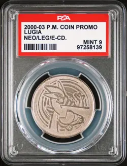 Lugia Metal Coin PSA 9 Pokemon Neo 2000-2003 Deck Promo With Copyright Year - Image 1