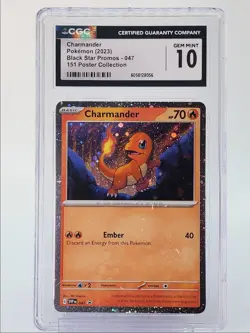 CHARMANDER 2023 POKEMON BLACK STAR PROMOS 151 POSTER A #047 CGC 10 Q4155 - Image 1
