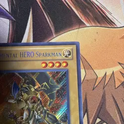 Elemental Hero Sparkman LCGX-EN007 Secret Rare 1st Edition Very Lightly Played - Image 3