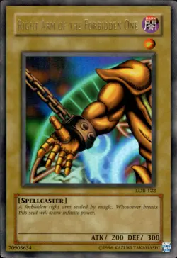 Yugioh Exodia the Forbidden One Complete Set LOB-120-123 PGL02 Ultra Rare MP/HP - Image 5