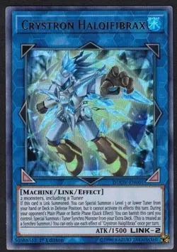 Yugioh Crystron Halqifibrax DUOV-EN001 Ultra Rare 1st Ed - LP - Image 1