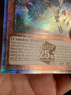 Yu-Gi-Oh! Maliss P March Hare Quarter Century Secret Rare ALIN-EN023 Near Mint - Image 3