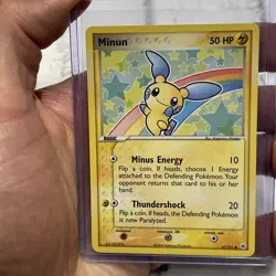 Minun Common Hidden Legends 67/101 Pokemon TCG LP+ Pokemon Card Vintage Nintendo - Image 1