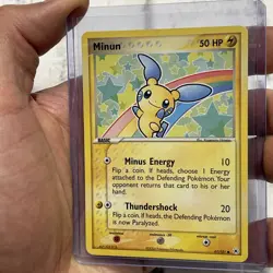 Minun Common Hidden Legends 67/101 Pokemon TCG LP+ Pokemon Card Vintage Nintendo - Image 2