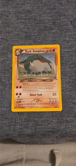 Pokemon Cards: Neo Destiny Rare Holo: Dark Donphan 3/105 - Image 1