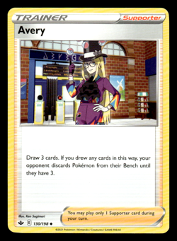 Avery 130/198 (NM, Pokemon Card, Chilling Reign, 2021, Supporter, Uncommon) - Image 1