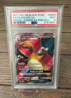 PSA 9 MINT Charizard GX SM60 Premium Collection FULL ART HOLO PROMO Pokemon Card - Image 1