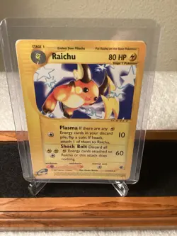Raichu Pokemon Card Holo Rare 80 HP Plasma Shock Bolt (G2) - Image 1