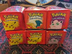 6pc Pokemon 23k Gold Plated Trading Card Red Box Lot Pikachu Jiggypuff Charizard - Image 2