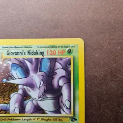 Giovanni's Nidoking 7/132 Pokemon Gym Challenge Holo Rare Card - MP - Image 3