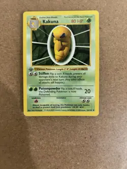 Kakuna 33/102 1st Edition Shadowless Pokemon Card Lot Vintage WOTC - Image 3