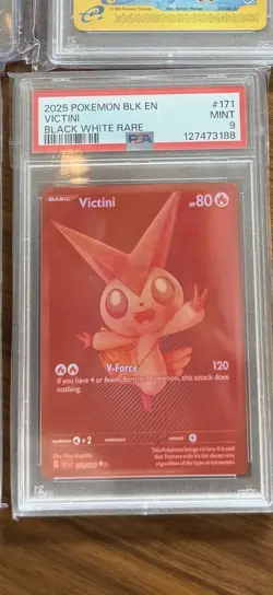 PSA 9 Victini 2025 Black Bolt 171/086 Pokemon Card Sealed - Image 1