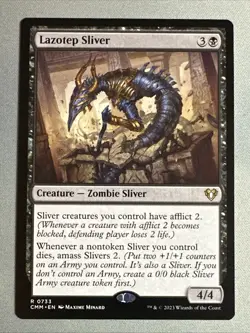 MTG / Lazotep Sliver / CMM / #733 / Regular / Rare / NM - Image 1