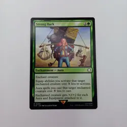Strong Back MTG Rare Magic: The Gathering Fallout Commander Enchantment Green - Image 1