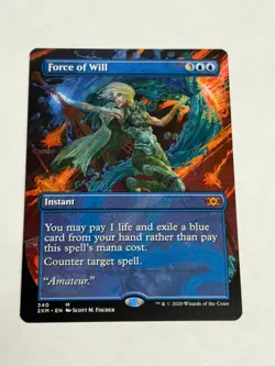 MTG Force of Will Double Masters 340 Magic The Gathering Borderless NM - Image 1