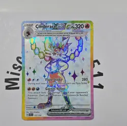 Cinderace ex 157/142 SV07 Stellar Crown Ultra Rare Holo Pokemon TCG NM - Image 1