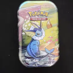 Prismatic Evolutions Mini Tin - Vaporeon Art - Sealed Brand NEW - Pokemon TCG - Image 1