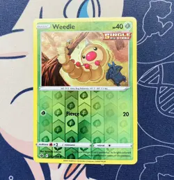 Pokemon TCG Weedle Chilling Reign 001/198 Reverse Holo Common NM - Image 1