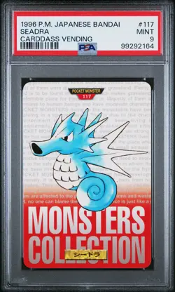 1996 POKEMON JPN BANDAI CARDDASS VENDING #117 SEADRA PSA 9 - Image 1