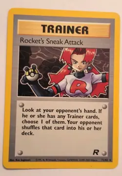 Rocket's Sneak Attack 72/82 - Pokemon Card Team Rocket Rare Non-Holo Vintage Nm - Image 1
