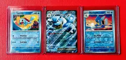 Pokemon 151 Squirtle Wartortle & Blastoise Ex Cards 7-9 - Image 1