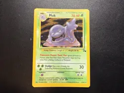 Pokemon TCG Muk Holo Rare Card 13/62 Fossil MP+ - Image 3