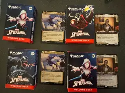 2025 NYCC MTG Spiderman Welcome Deck 4 Boxes With 4 2-sided Promo Cards - Image 1