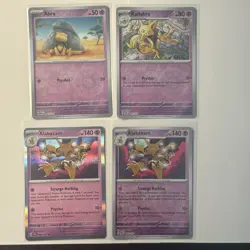 Abra Kadabra Alakazam Pokemon Card Lot - X4 Unique Holos - A237 - Image 1