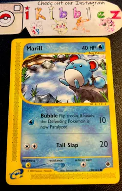 Marill 120/165 LP Non Holo Vintage Expedition E-Series Pokemon Card! - Image 1