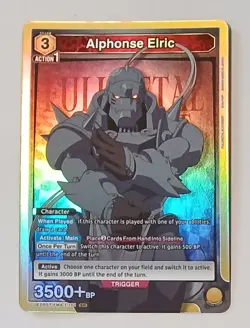 UNION ARENA CARD GAME ALPHONSE ELRIC UE 095T FMA-1-004 FULL METAL ALCHEMIST FOIL - Image 1