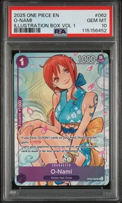 One Piece Illustration Box Promo Cards Vol 1 & 2 Sequential PSA 10 Set Nami Boa - Image 4