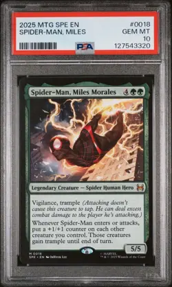 2025 MTG MARVEL'S SPIDER-MAN ETERNAL #0018 MILES MORALES PSA 10 GEM MINT - SPE - Image 1