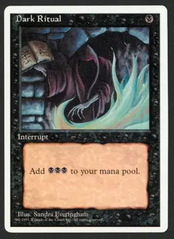 ***Dark Ritual (Edge Bend)*** MTG Alternate 4th Edition Magic Kid Icarus - Image 1