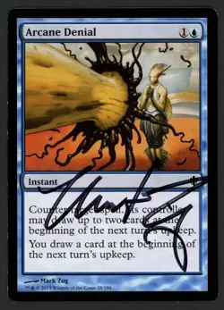***Arcane Denial Signed*** MTG Commander Mark Zug Kid Icarus - Image 1
