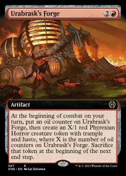 1x Urabrask's Forge ~ Extended Art - Foil NM-Mint, English Phyrexia: All Will Be - Image 1
