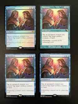 MTG- Opposition x4 - Dominaria Remastered - (One is FOIL) - Image 1
