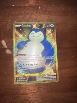 Pokemon 2021 Chilling Reign Snorlax Full Art Gold Holo Secret Rare Card #224/198 - Image 1