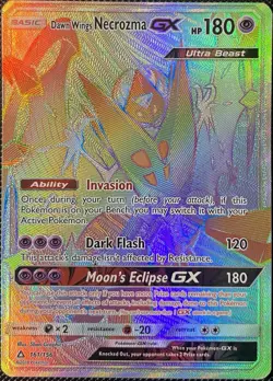 Dawn Wings Necrozma GX (Secret Rare) 161/156 Sm-Ultra Prism Holo - Pokemon Card - Image 1