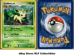 2008 Pokemon, D&P Majestic Dawn Deck Exc., #24/100 Leafeon Lv. 40, Holo Rare - Image 1