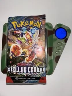 22.3g HEAVY Pokemon TCG Stellar Crown Booster Pack Scarlet & Violet Cinderance - Image 1