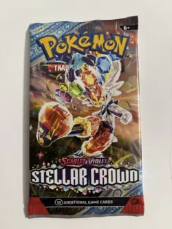 22.3g HEAVY Pokemon TCG Stellar Crown Booster Pack Scarlet & Violet Cinderance - Image 2