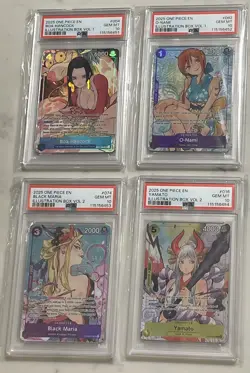 One Piece Illustration Box Promo Cards Vol 1 & 2 Sequential PSA 10 Set x 2!!! - Image 1