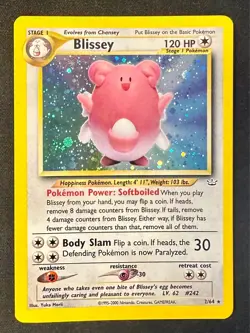 Blissey SWIRL! 2/64 2000 Neo Revelation Pokemon Card Vintage WOTC Holo Rare - Nm - Image 1