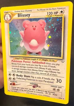 Blissey SWIRL! 2/64 2000 Neo Revelation Pokemon Card Vintage WOTC Holo Rare - Nm - Image 2