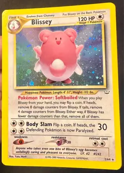 Blissey SWIRL! 2/64 2000 Neo Revelation Pokemon Card Vintage WOTC Holo Rare - Nm - Image 3