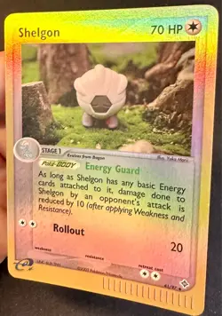 Shelgon 41/97 2003 EX Dragon Pokemon Card TCG Yuka Morii Reverse Holo - Nm/Vlp - Image 2