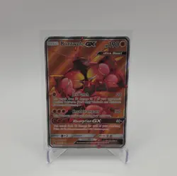 Buzzwole GX 104/111 Crimson Invasion NM Full Art Ultra Rare Pokemon Card - Image 1